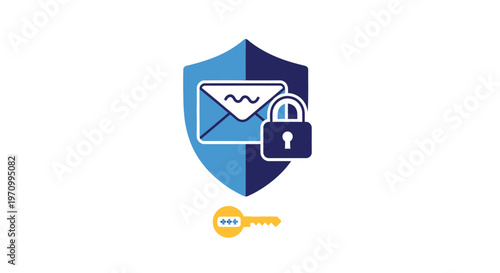 Email Security Lock Icon Shield.
