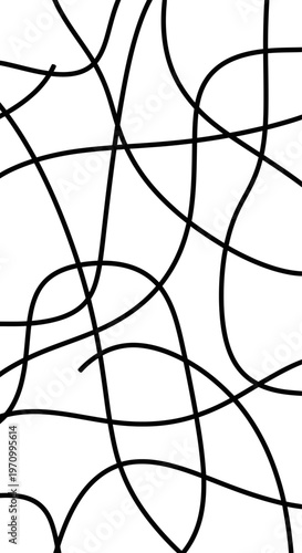 Black lines forming abstract pattern.