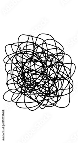 Black scribbles on white background.