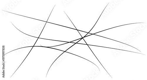 Intersecting Black Lines Abstract Pattern.