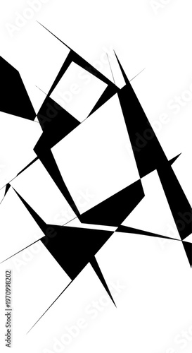 Shattered Broken Glass Pieces Fragments.