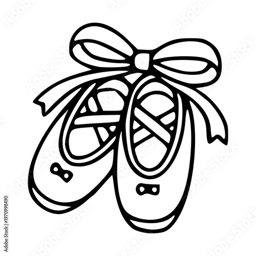 cute pointe shoes doodle for dance lovers