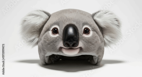 Cute koala bear hat with big ears and nose