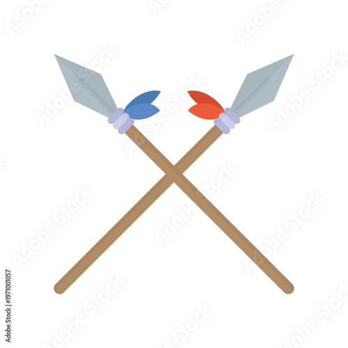 Spear vector illustration on white background