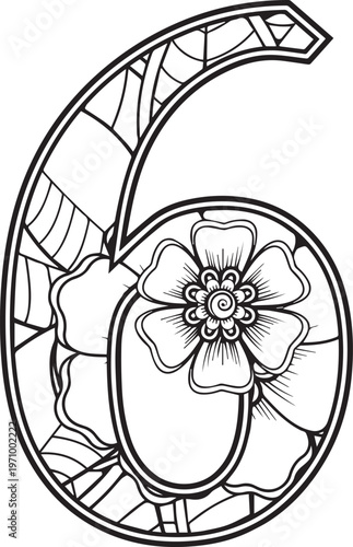 Beautiful English number design and style 6