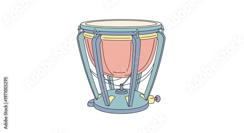 Djembe drum with colorful design.