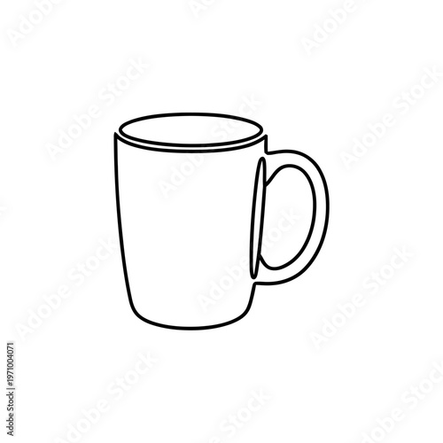 Simple continuous line drawing of a glass