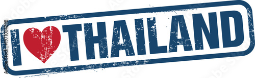 I Love Thailand. Vector Rubber Stamp.