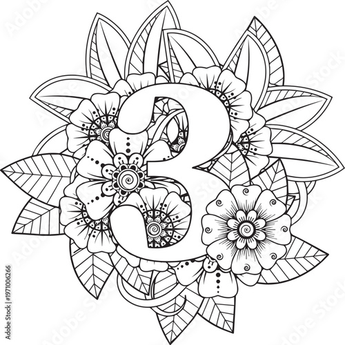 Beautiful English number design and style 3