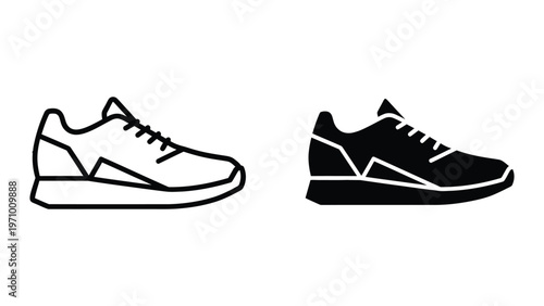 Contrasting sneaker designs in black and white color schemes