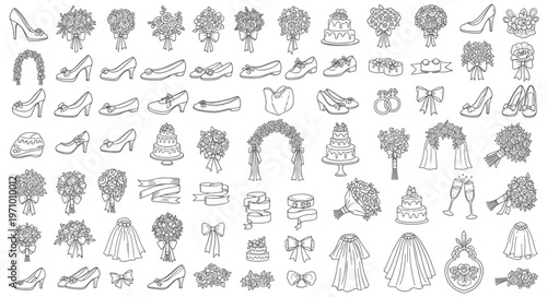 Collection of various floral designs and decorative elements.