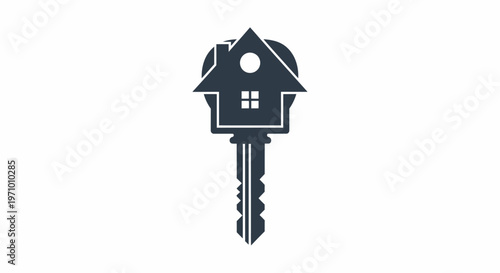 House shaped key for real estate.