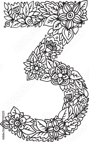 Beautiful English number design and style 3