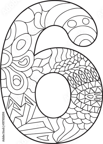 Beautiful English number design and style 6