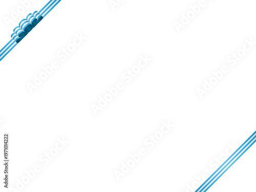 リボン波、縞、斜F、m5水色