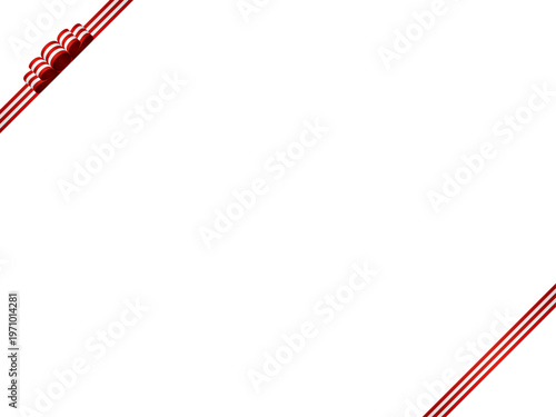 リボン波、縞、斜F、m10赤