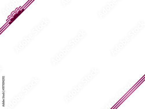 リボン波、縞、斜F、m12マゼンタ