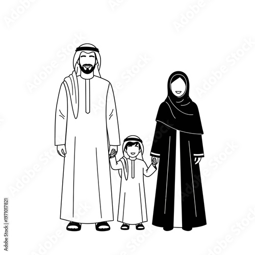 Traditional Arabic Family in Disguise.