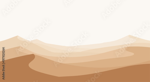 Desert landscape illustration with dunes and gradient effect against a neutral background