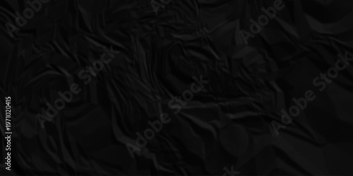 Black crumpled paper texture. Black wrinkled paper texture. Black crumpled and top view textures can be used for background of text or any contents.
