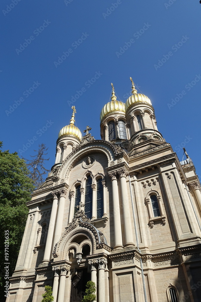 Fototapeta premium Russisch-Orthodoxe Kirche Wiesbaden