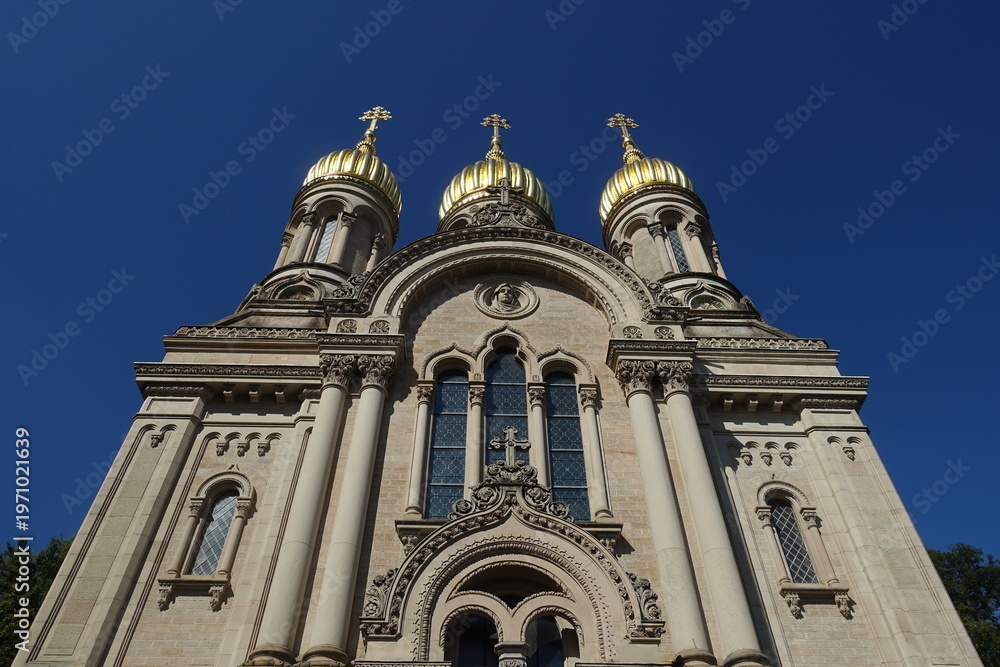 Naklejka premium Russisch-Orthodoxe Kirche Wiesbaden