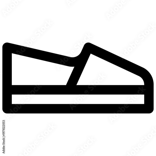 Espadrilles shoes. Editable stroke vector icon.
