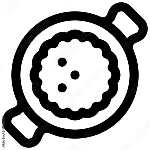Paella. Editable stroke vector icon.