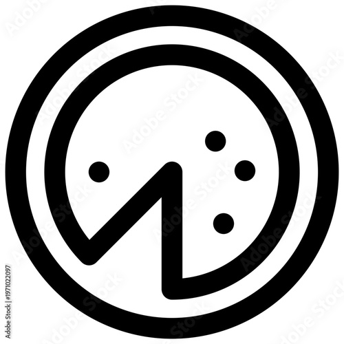 Spanish tortilla. Editable stroke vector icon.