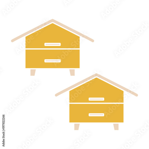 Bilde på lerret Cute Bee, Honey Jar, and Flower Vector Pack, Vector Set of Bees, Honey, and Flow
