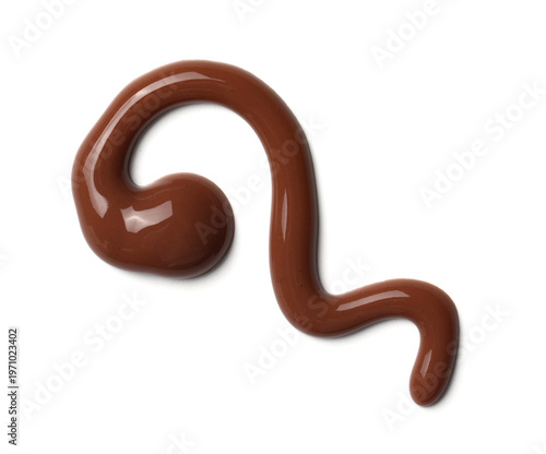 Melted chocolate zigzag on ...