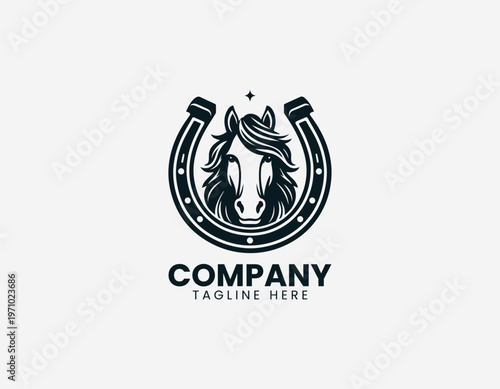 An armored character with strong silhouette is illustrated in a clean modern black vector logo illustration style on a white background