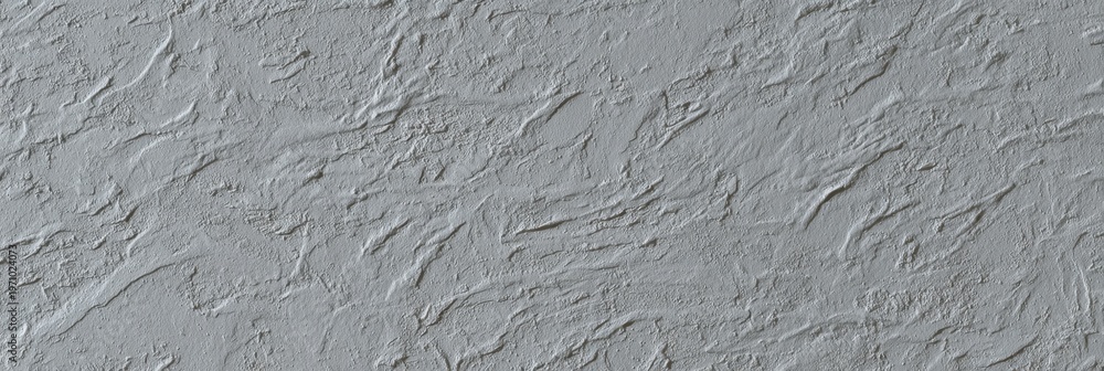 Obraz premium A cool gray microcement texture with a rough, uneven surface featuring subtle trowel marks and shadows. This minimalist background is ideal for modern architectural and interior design.