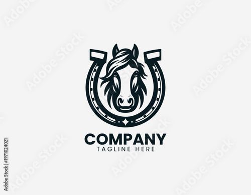An armored character with strong silhouette is illustrated in a clean modern black vector logo illustration style on a white background