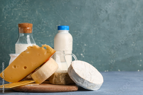 Different dairy products wi...