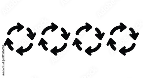 Series of circular arrows indicating continuous process or cycle flow