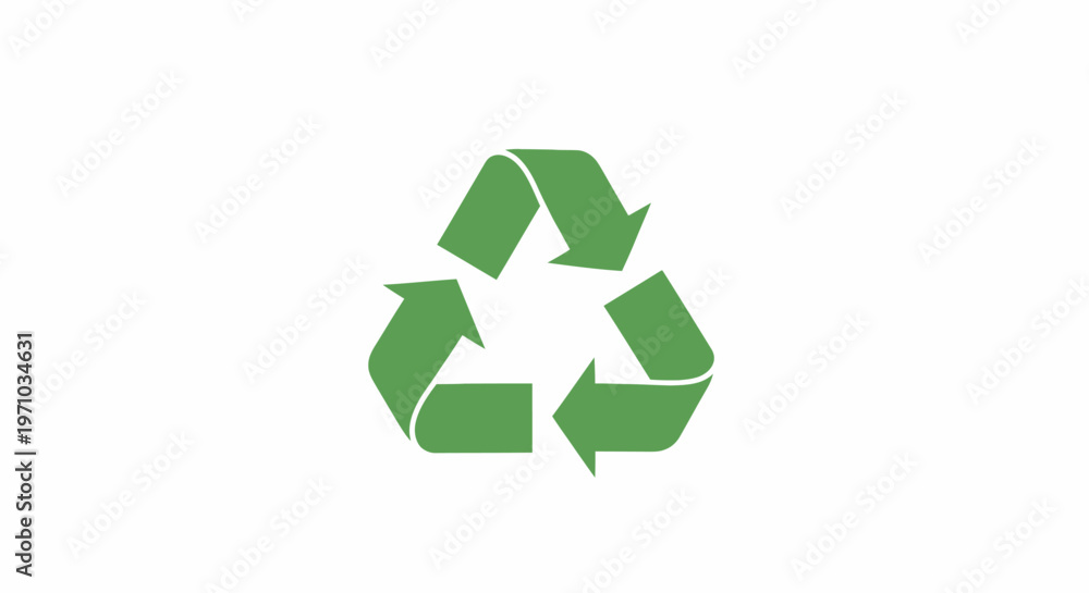 Obraz premium Green Recycling Symbol Logo Icon.