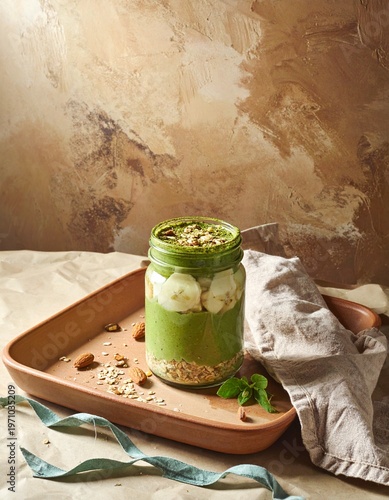 Modern Kitchen Blender with Copy Space on Neutral Background