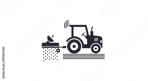 Tractor with Seeder Attachment Device.