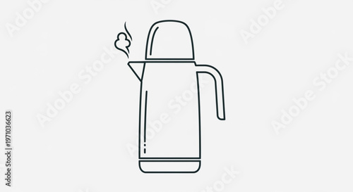 Thermos, thermos icon, thermos symbol, thermos line art, thermos illustration