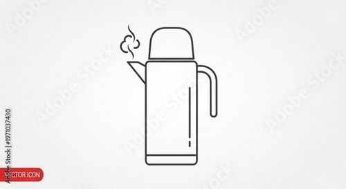 Thermos, thermos icon, thermos symbol, vector thermos, line art thermos
