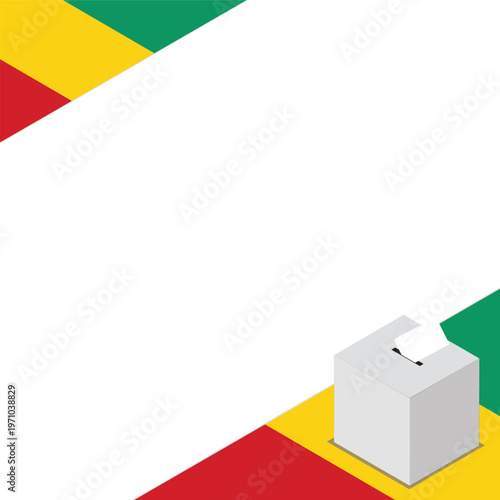 Guinea Election Box Square Template Vector