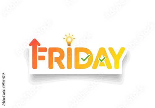 Optimistic Friday banner design reflecting weekly progress, fresh ideas, and successful completion, perfect for inspiring weekend anticipation and good vibes