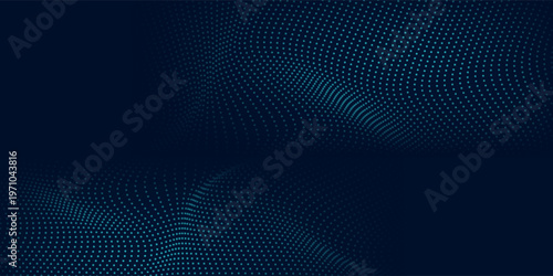 Abstract Music background. Big Data Particle Flow Visualisation. Science infographic futuristic illustration. Sound visualization. Cryptocurrency fintech network blockchain and programming concept.