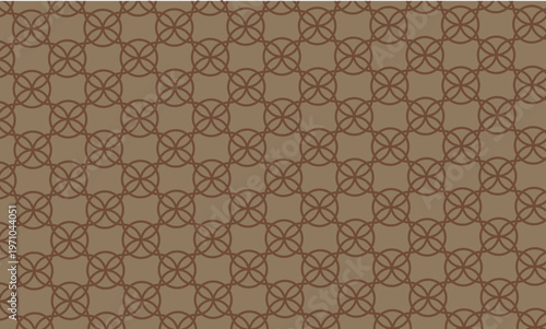 brown geometric vector pattern, repeating diamond square shape with stripe line. Graphic clean for fabric, wallpaper, printing. Patter is on swatches panel