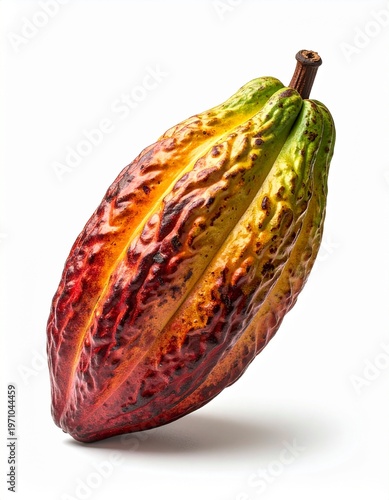 Cacao Beans and Nibs Flat Lay with Copy Space