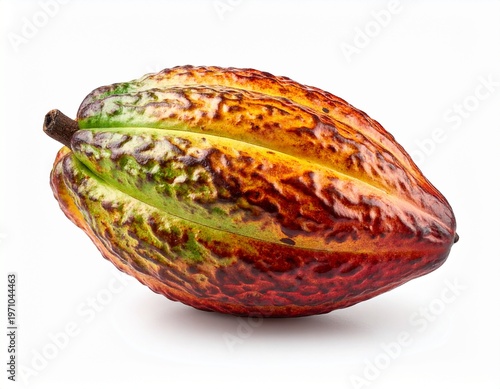 Cacao Beans and Nibs Flat Lay with Copy Space