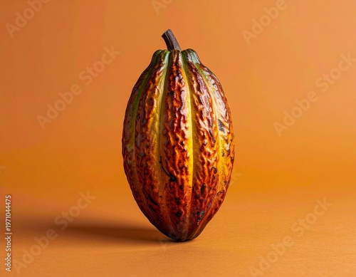 Cacao Beans and Nibs Flat Lay with Copy Space