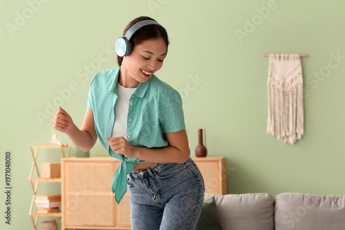 Beautiful young happy Asian...