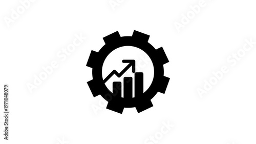 Business impact icon animation 4k motion seamless looping isolated on white background